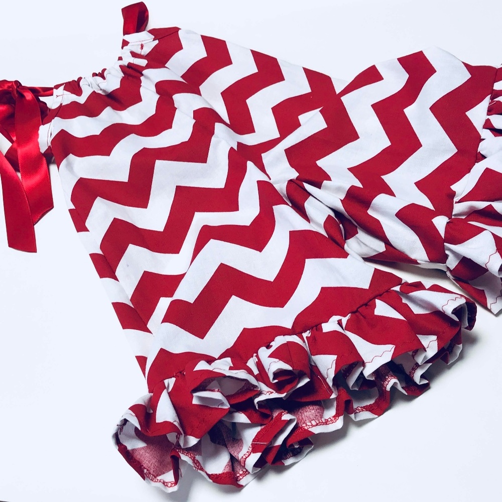 Chevron Ruffle Romper